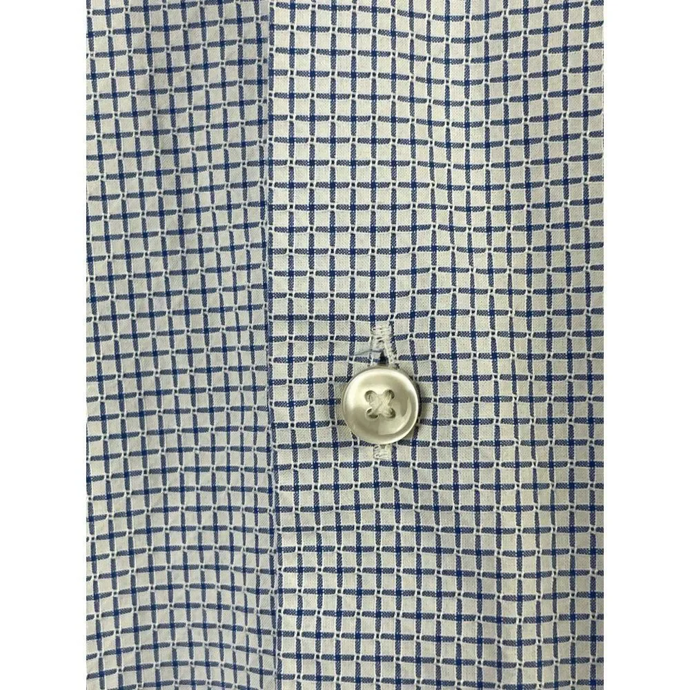 Hugo Boss Mens Button Down Shirt Blue Business Casual - Picture 3 of 7